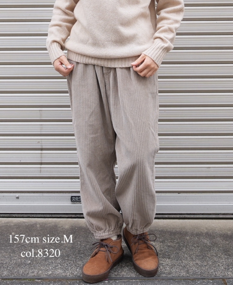 NVL2564D(パンツ)WIDE&NARROW WALE CORDUROY(OVERDYE) 60'S ORGANIC CAMBRIC EASY PANTS