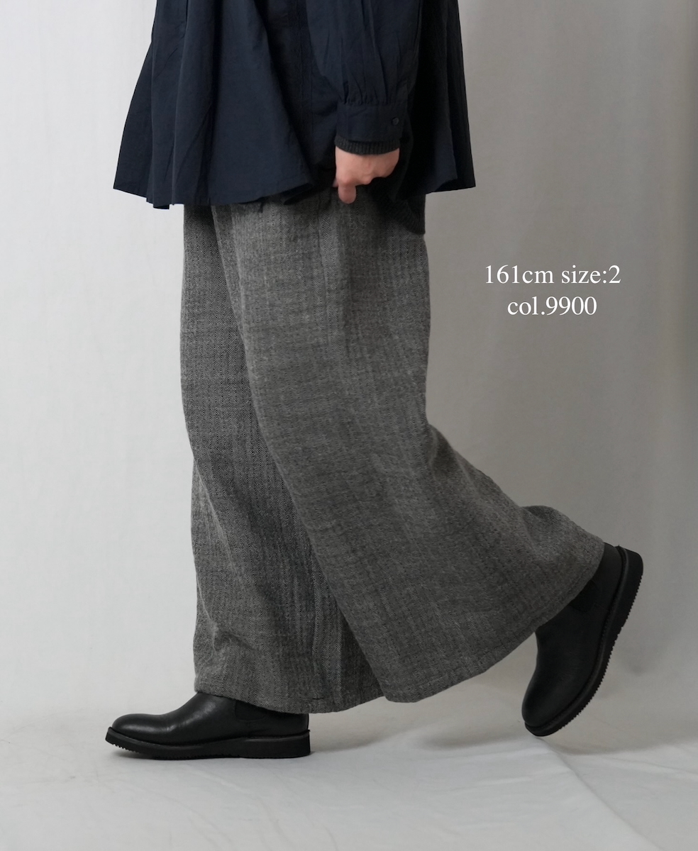 ●NMDS25612(キュロット) WOOL COTTON HERRINGBONE CULLOTES