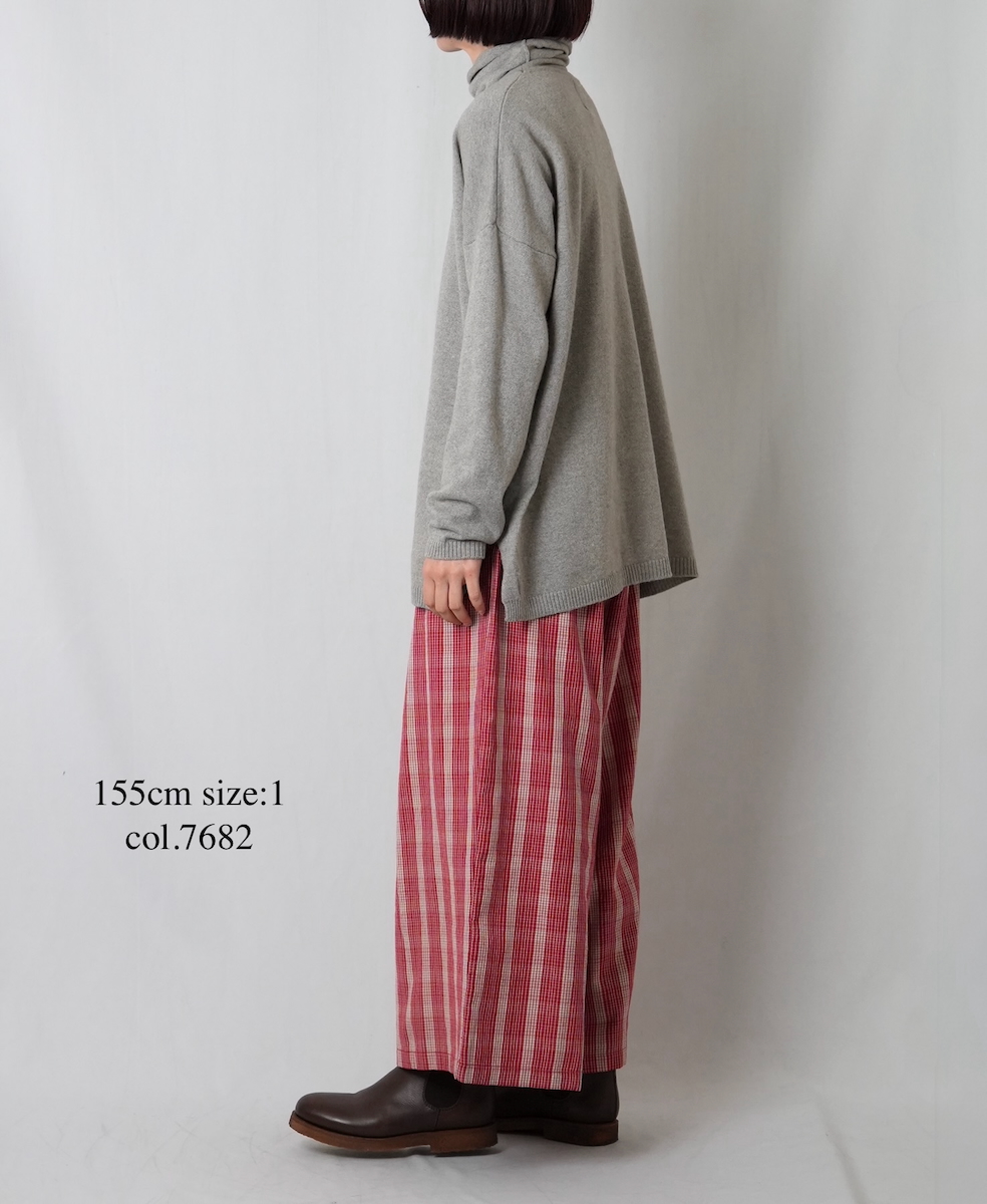 NMDS25595(パンツ) WOOL COTTON CHECK EASY PANTS