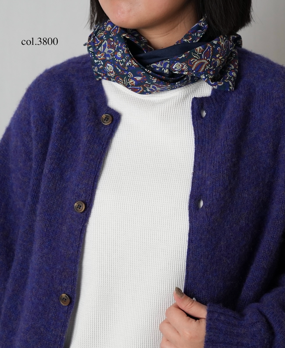 NSL25557(ストール) 40s POPLIN MEDIUM FLOWER PRINT TRIANGLE STOLE