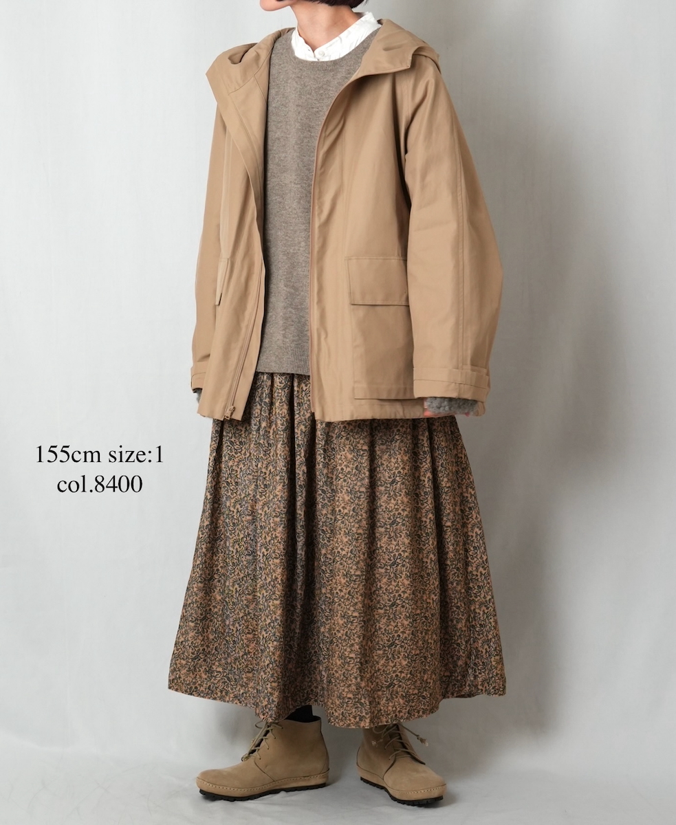 NSL25585(スカート) CORDUROY SMALL FLOWER PRINT GATHERED SKIRT
