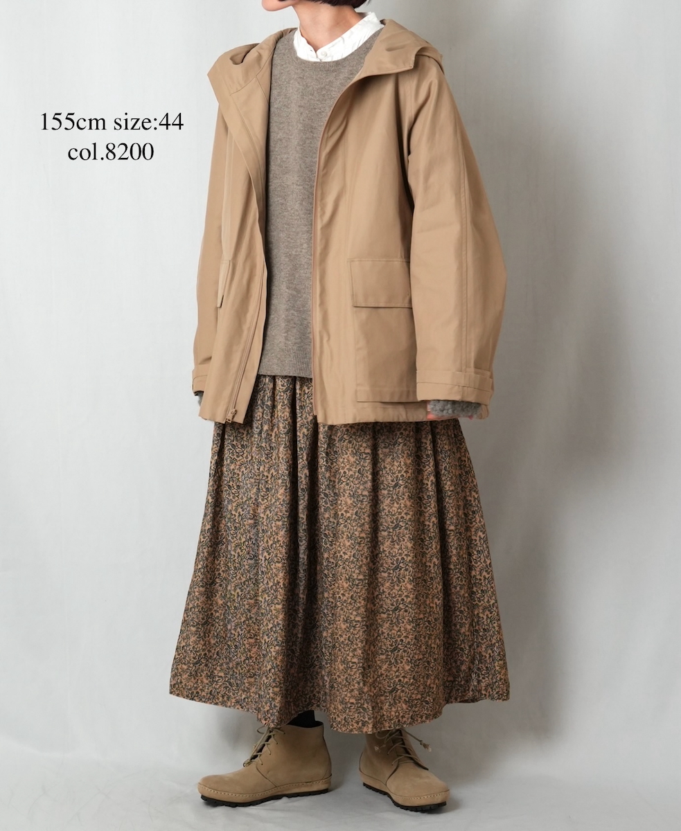 NHT2511KT(コート) COTTON / NYLON HOODED PARKA WITH GUSSEED POCKET