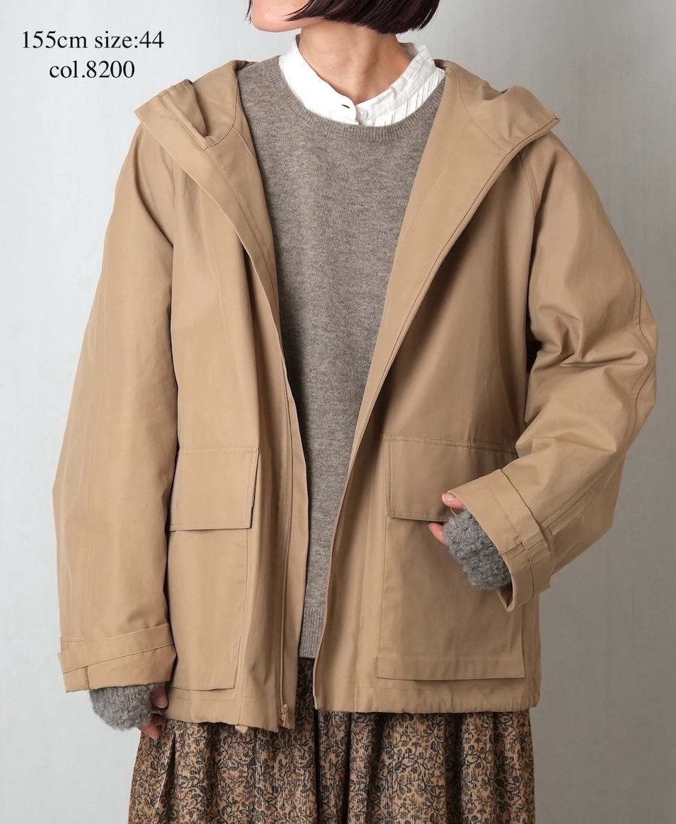 NHT2511KT(コート) COTTON / NYLON HOODED PARKA WITH GUSSEED POCKET