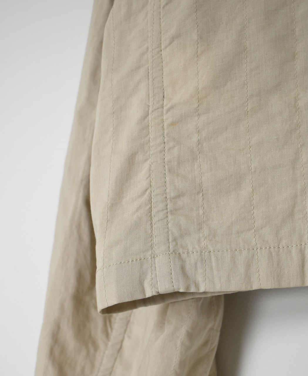 ●NMDS26211(ジャケット) 60s STITCHED ORGANIC CAMBRIC STAND COLLAR FLY FRONT JACKET