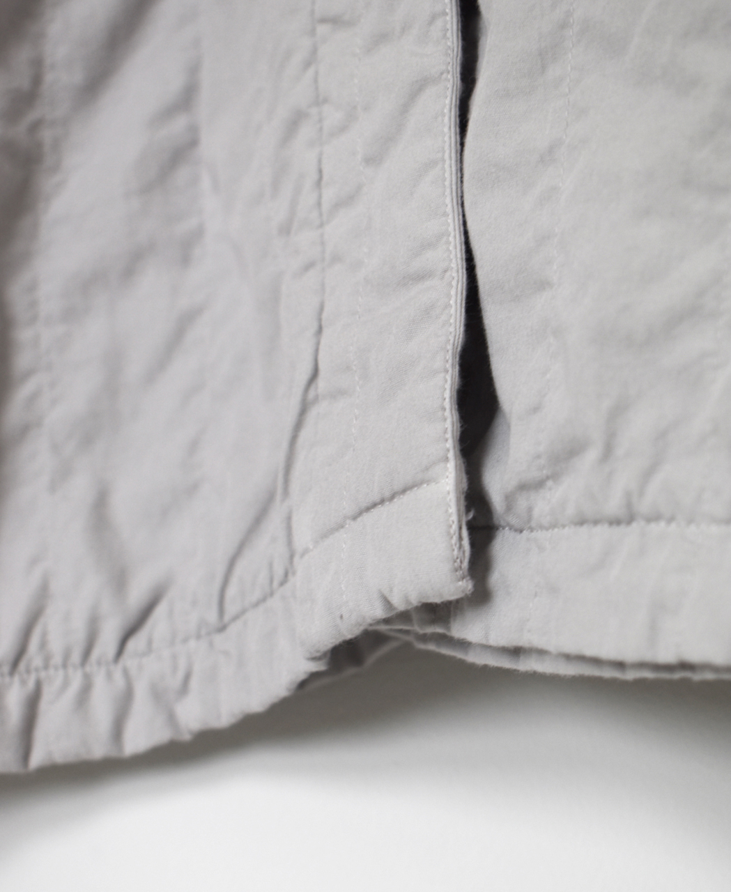 ●NMDS26202D(コート) 40s ORGANIC POPLIN(OVERDYE) RAGLAN SHORT COAT WITH VERTICAL STITCH