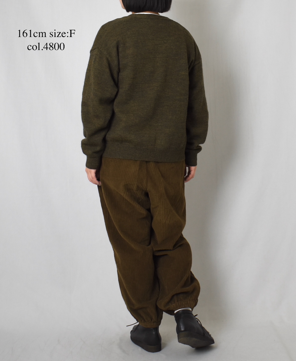 GNSL25501(カーディガン) 7GG 2PLY PLAIN STITCH COTSWOLDS V-NECK 1BUTTON CARDIGAN