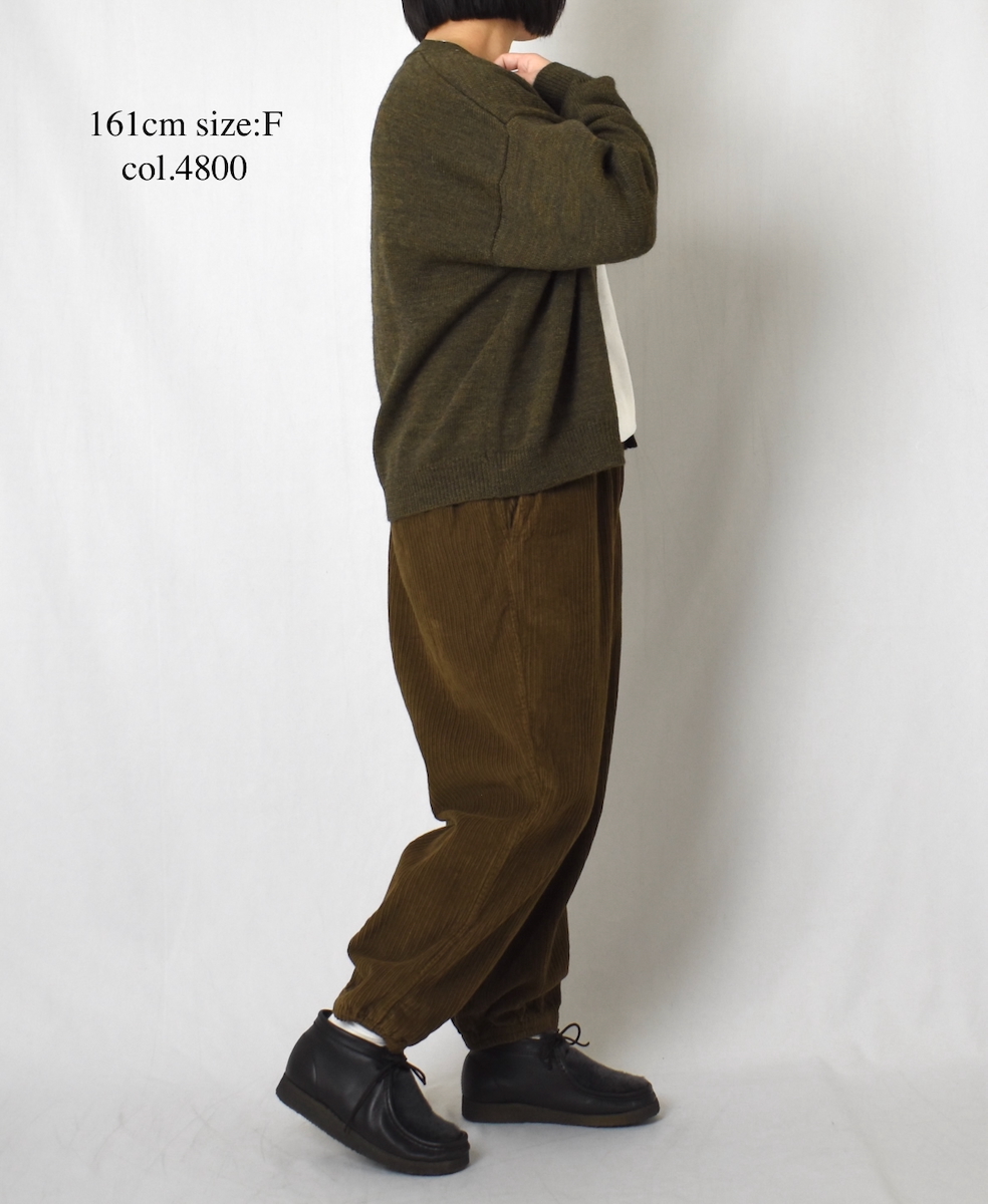 GNSL25501(カーディガン) 7GG 2PLY PLAIN STITCH COTSWOLDS V-NECK 1BUTTON CARDIGAN