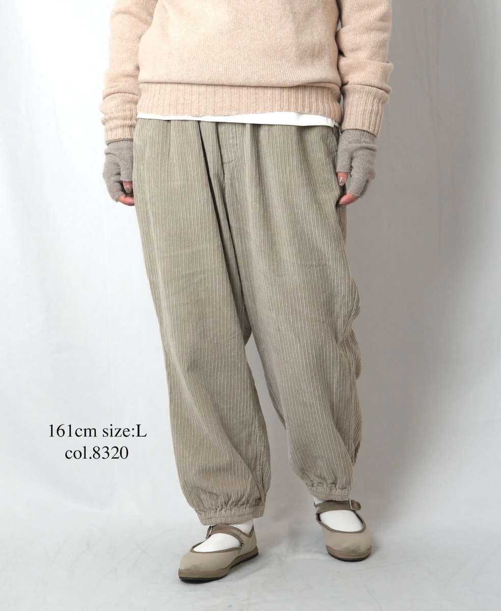 NVL2564D(パンツ)WIDE&NARROW WALE CORDUROY(OVERDYE) 60'S ORGANIC CAMBRIC EASY PANTS
