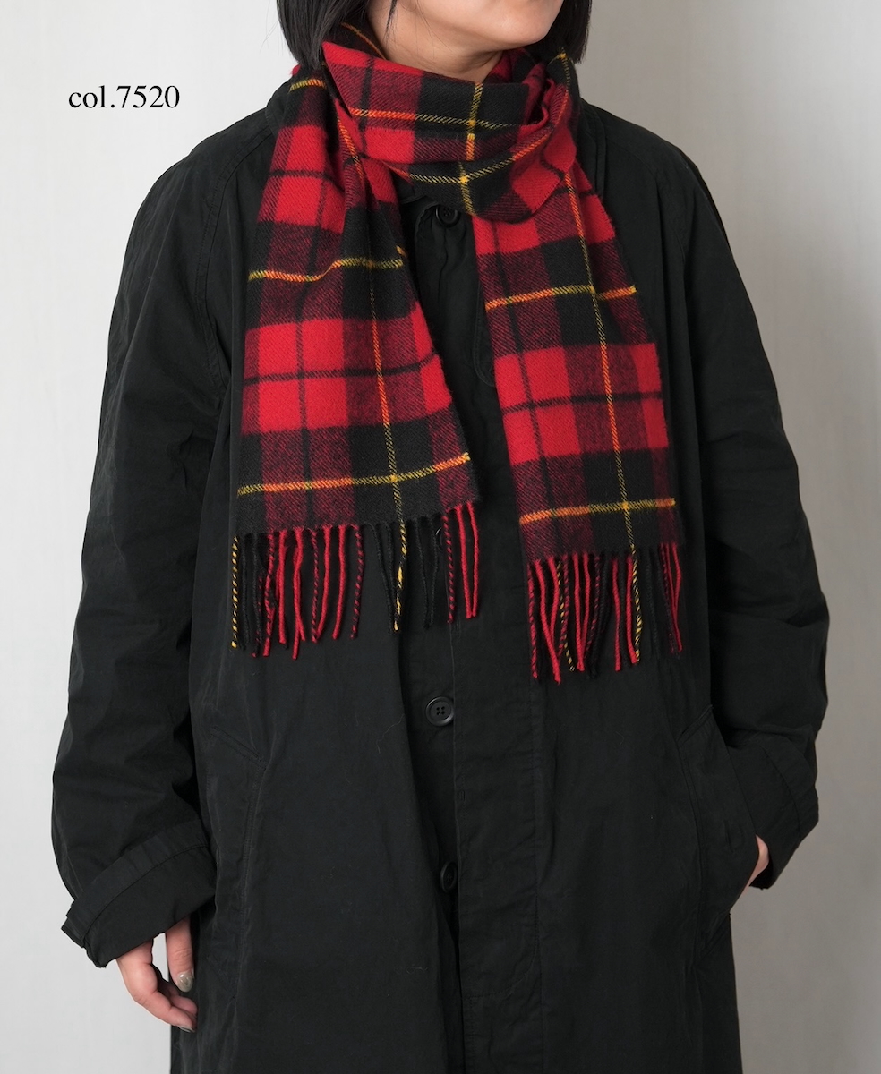 オシャマク刺繍マフラー新品未開封 John Scott (マフラー) NLC1751 LAMBS WOOL SCARF 25x180cm│
