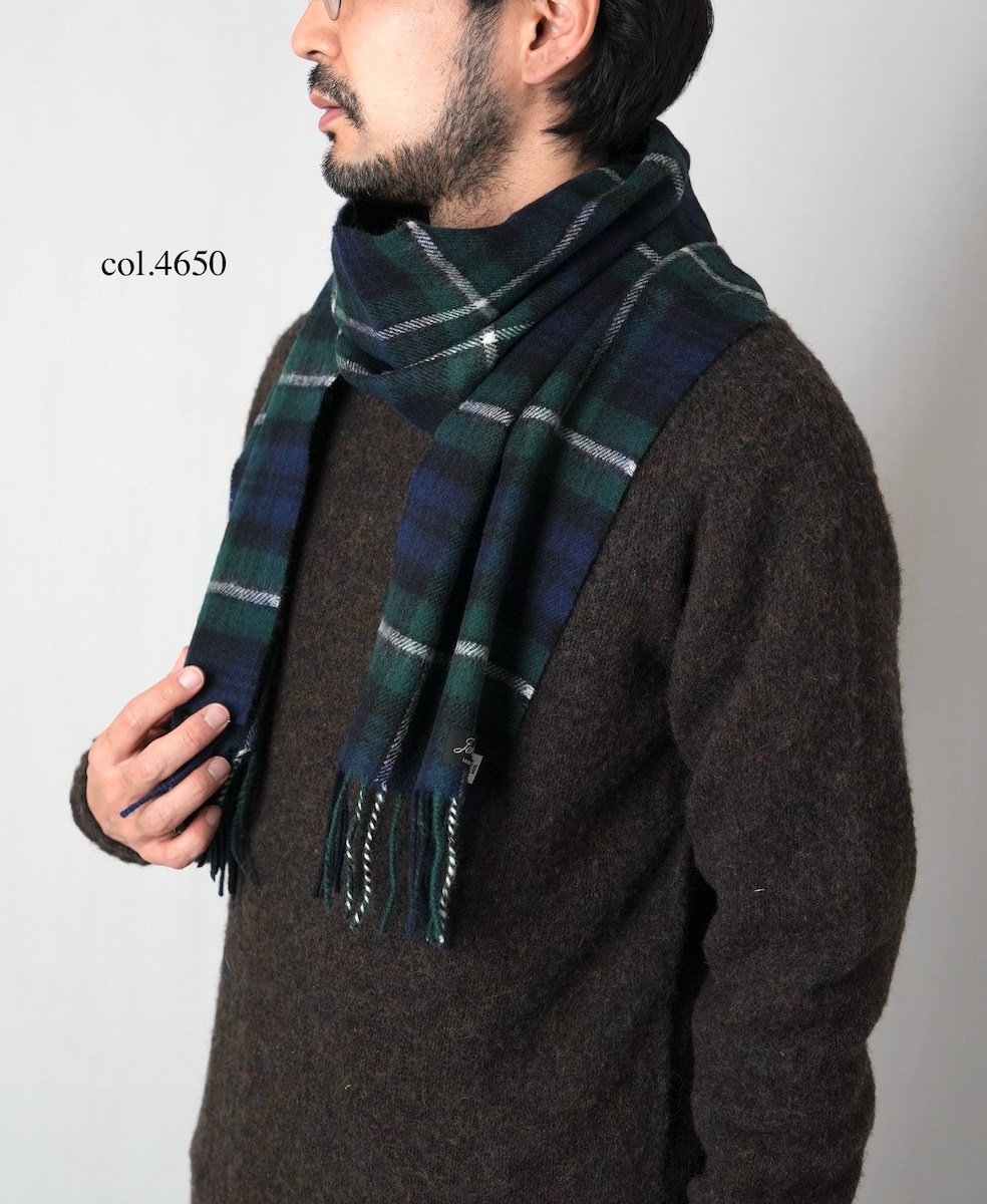 John Scott (マフラー) NLC1751 LAMBS WOOL SCARF 25x180cm│