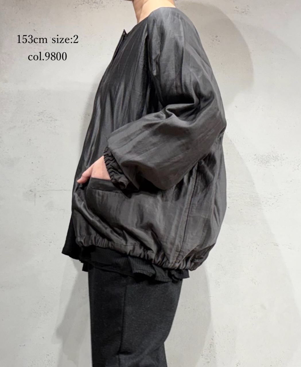 NMDS25542(ジャケット) QUILTED COTTON SILK RAGLAN STRING JACKET