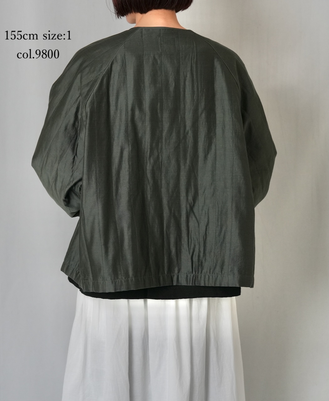 NMDS25542(ジャケット) QUILTED COTTON SILK RAGLAN STRING JACKET