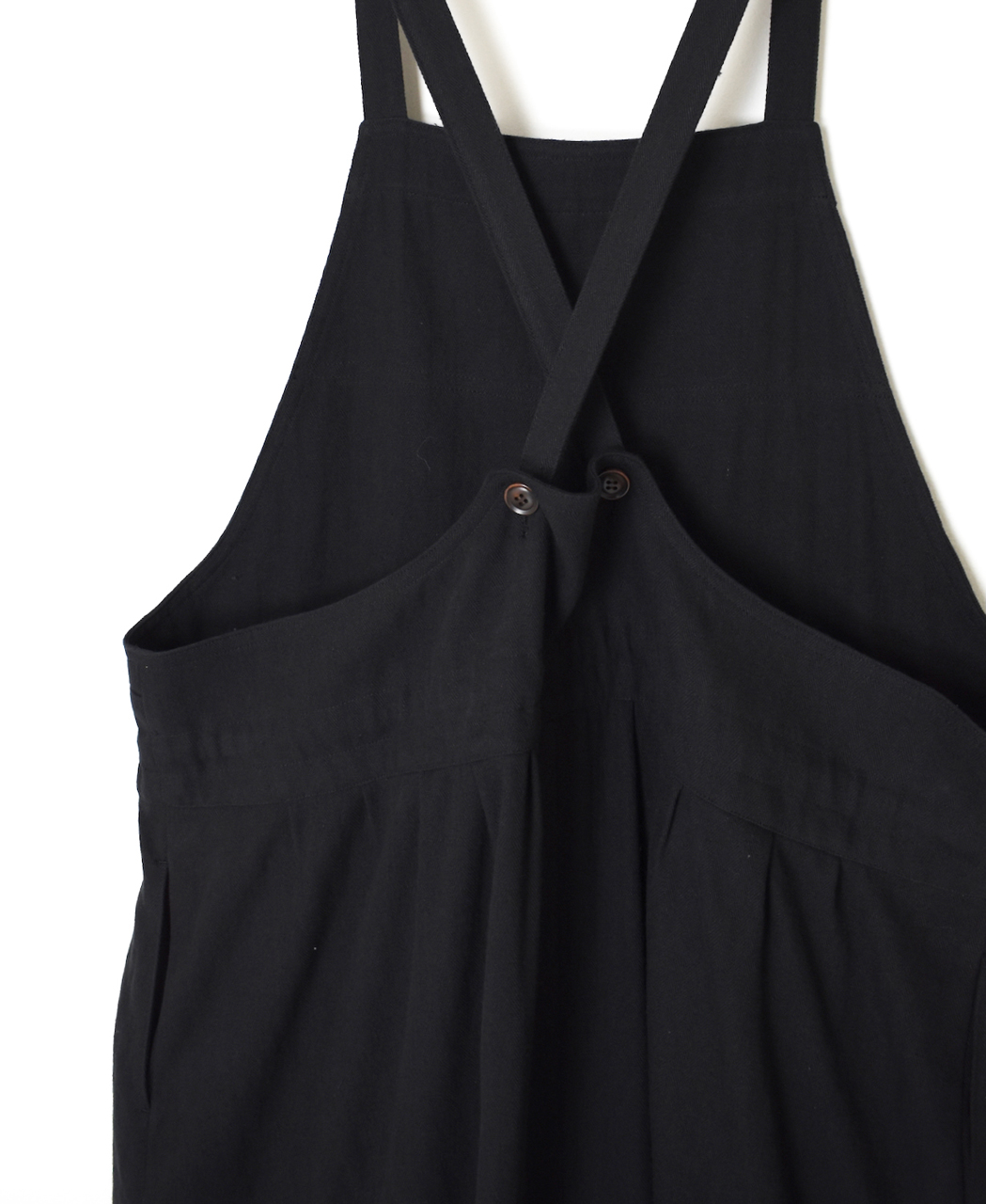 ●GNAM2611(ワンピース) COTTON/LINEN HERRINGBONE APRON ONE-PIECE