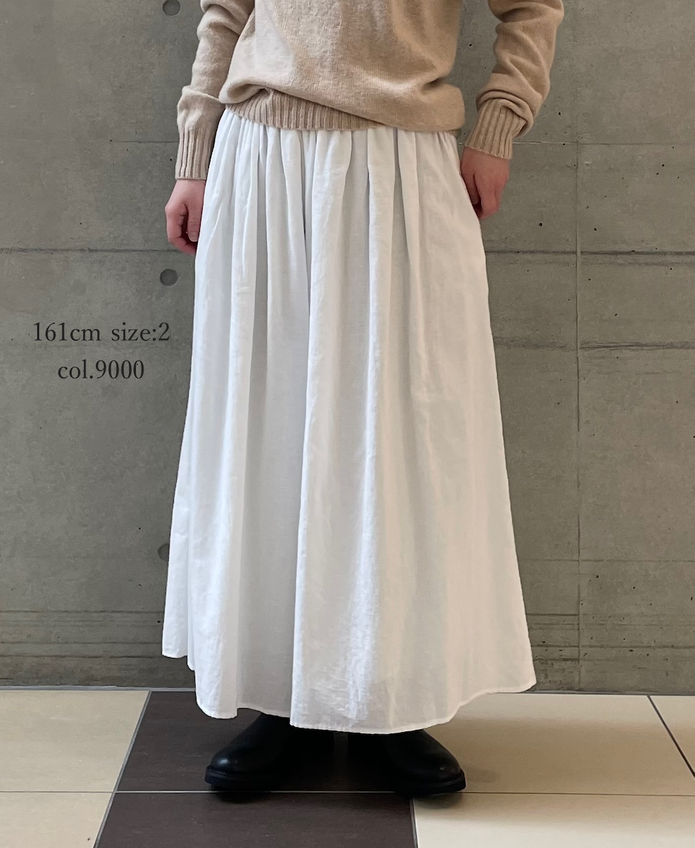 INMDS25702W(パンツ) TWILL COTTON KHADI PLAIN(WASH) GATHERED CULOTTES