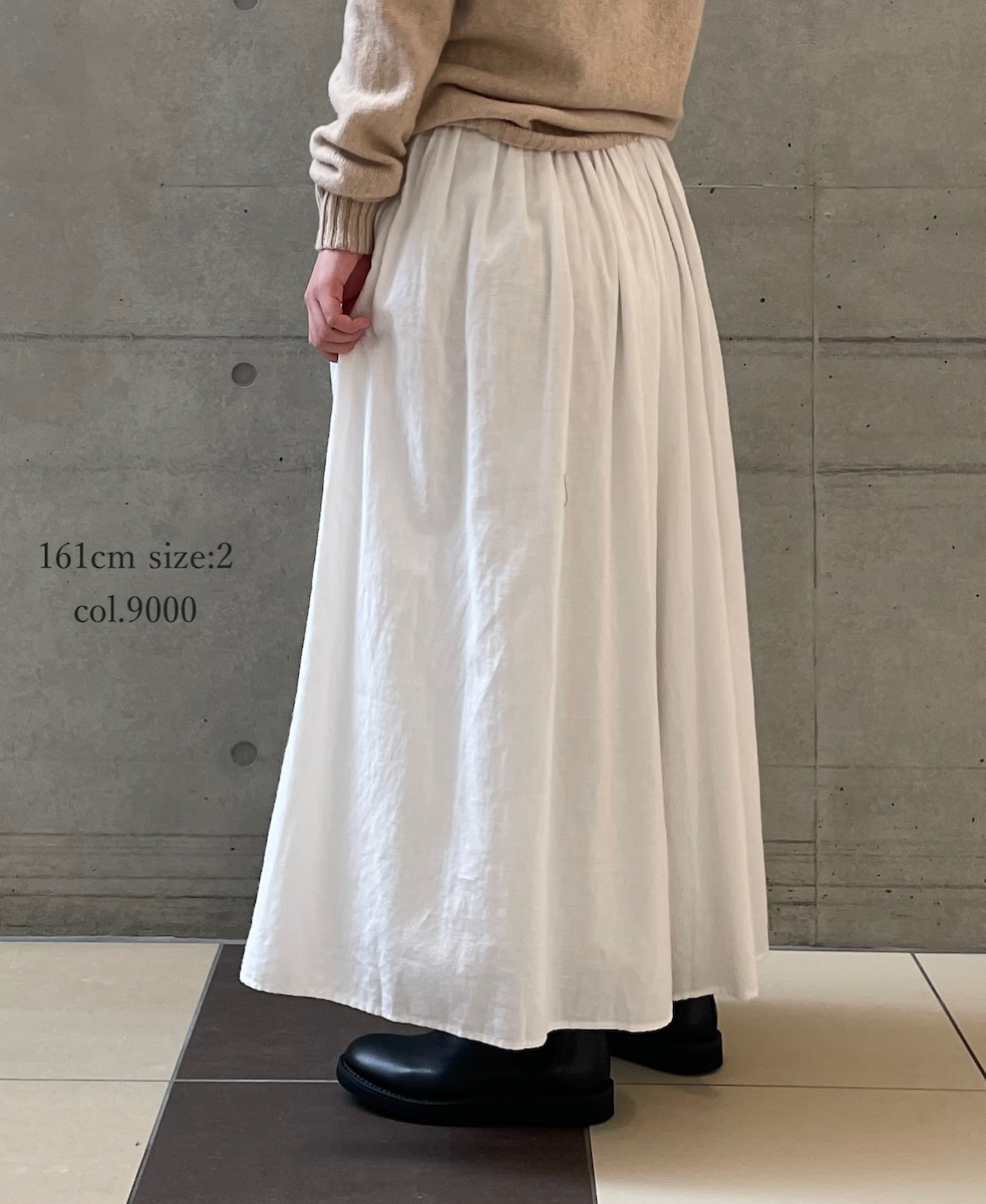 INMDS25702W(パンツ) TWILL COTTON KHADI PLAIN(WASH) GATHERED CULOTTES