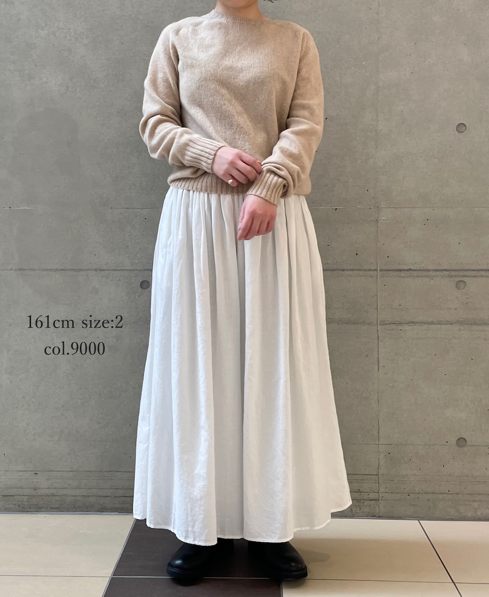 INMDS25702W(パンツ) TWILL COTTON KHADI PLAIN(WASH) GATHERED CULOTTES
