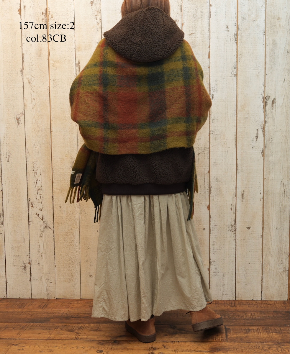 NSL25615(スカート) COTTON DOBIE DOT PATCHWORK GATHERED SKIRT