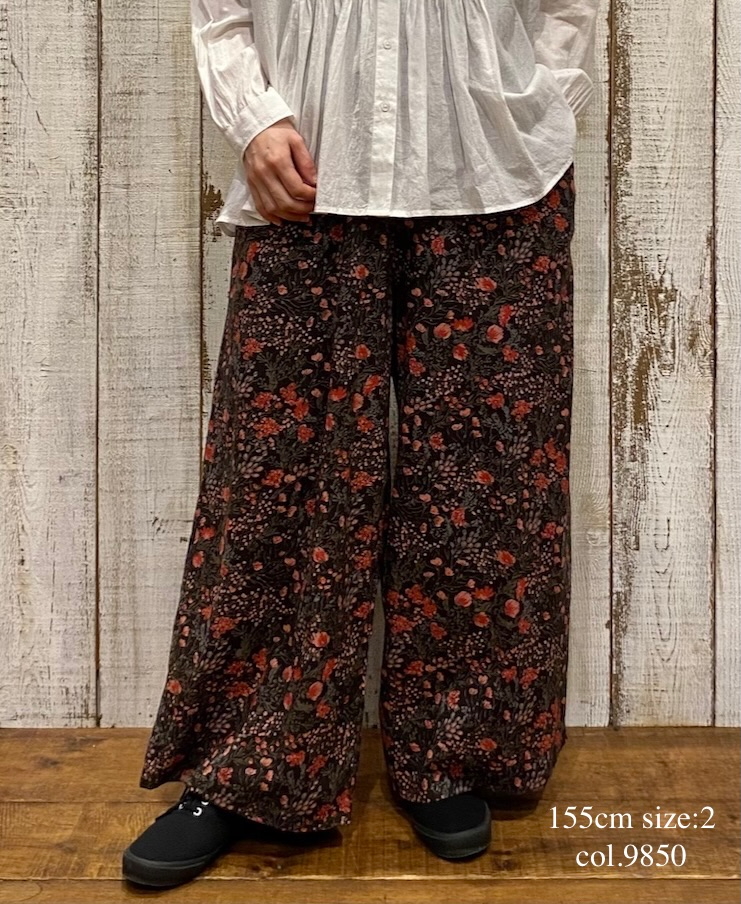 はな NSL25596(パンツ) 60s CAMBRIC FLOWER PRINT WIDE EASY PANTS│
