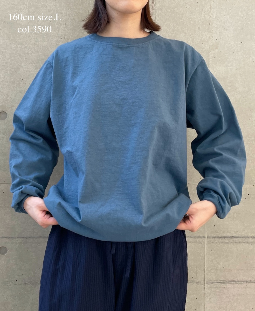 ●NGW9951 (Tシャツ) CREW NECK L/SL WITH CUFF & HEM RIB