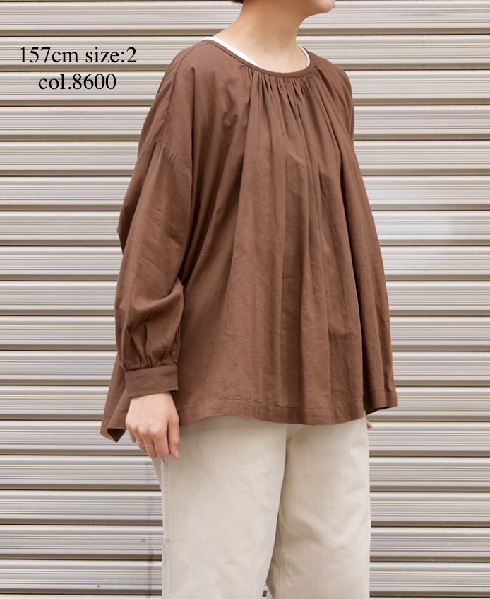 NSL25601(スモック) 60s COTTON TWILL PLAIN GATHERED SMOCK