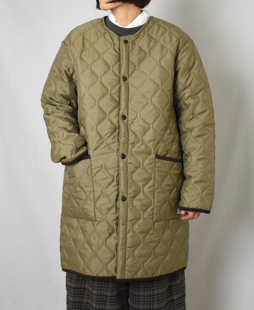 NAM2555(コート) PLAIN POLYESTER × FLEECE REVERSIBLE OVERSIZED NO COLLAR COAT