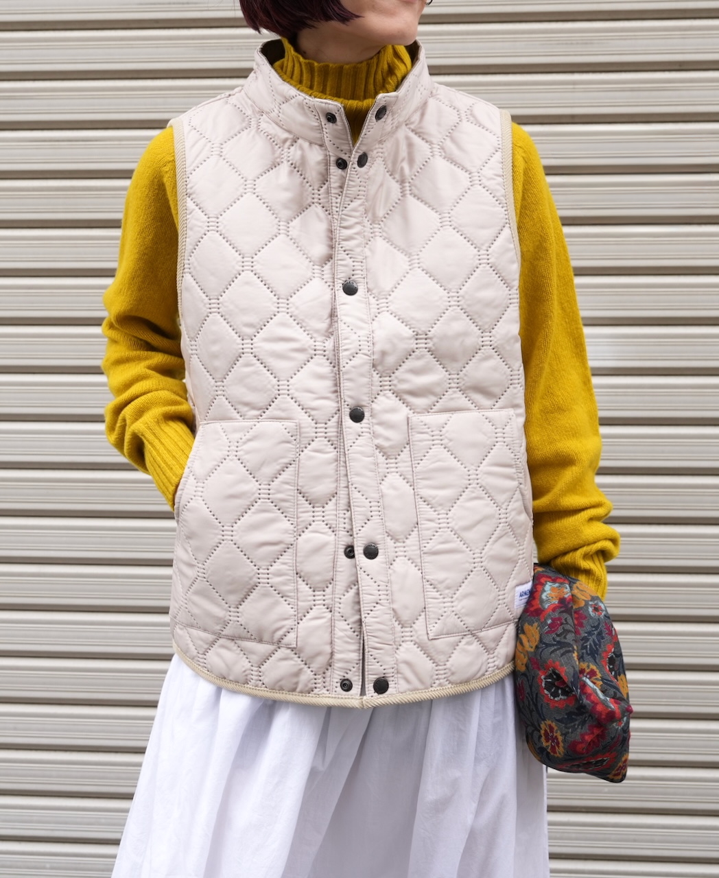 NAM9984PP (ベスト) POLY×POLY HEAT QUILT STAND COLLAR VEST