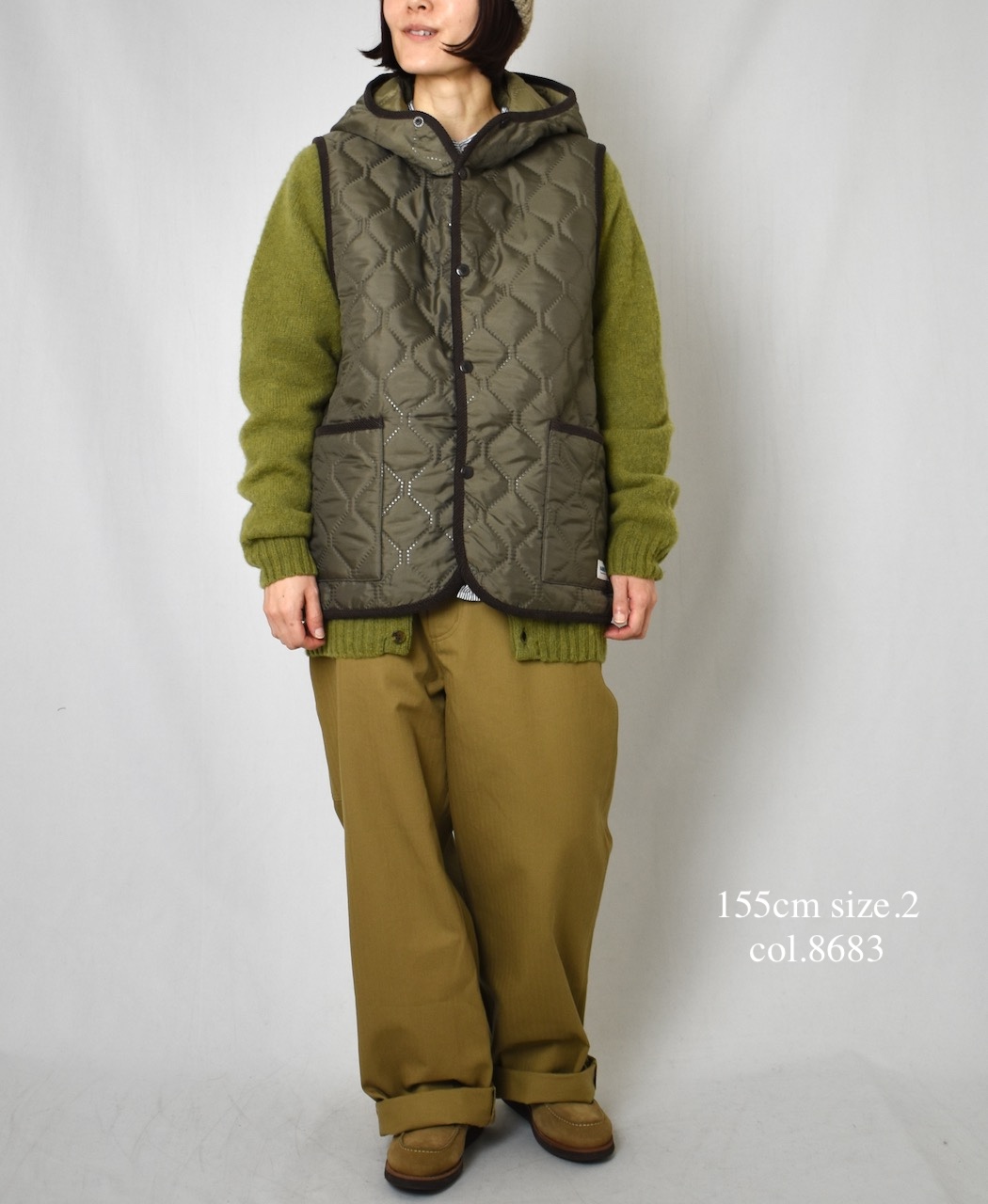NAM2351PP (ベスト) POLY×POLY HEAT QUILT HOODED VEST