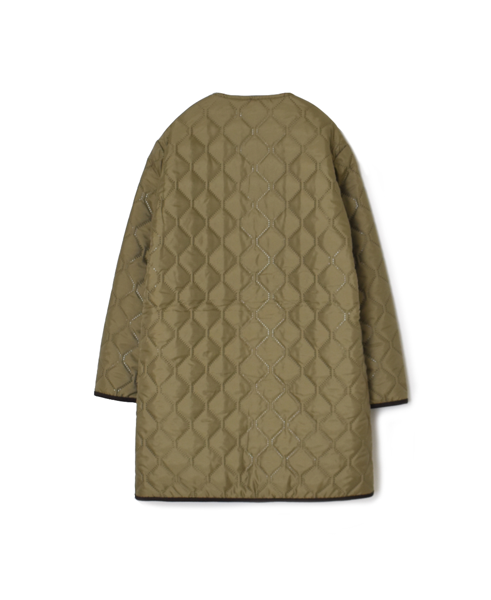 NAM2555(コート) PLAIN POLYESTER × FLEECE REVERSIBLE OVERSIZED NO COLLAR COAT