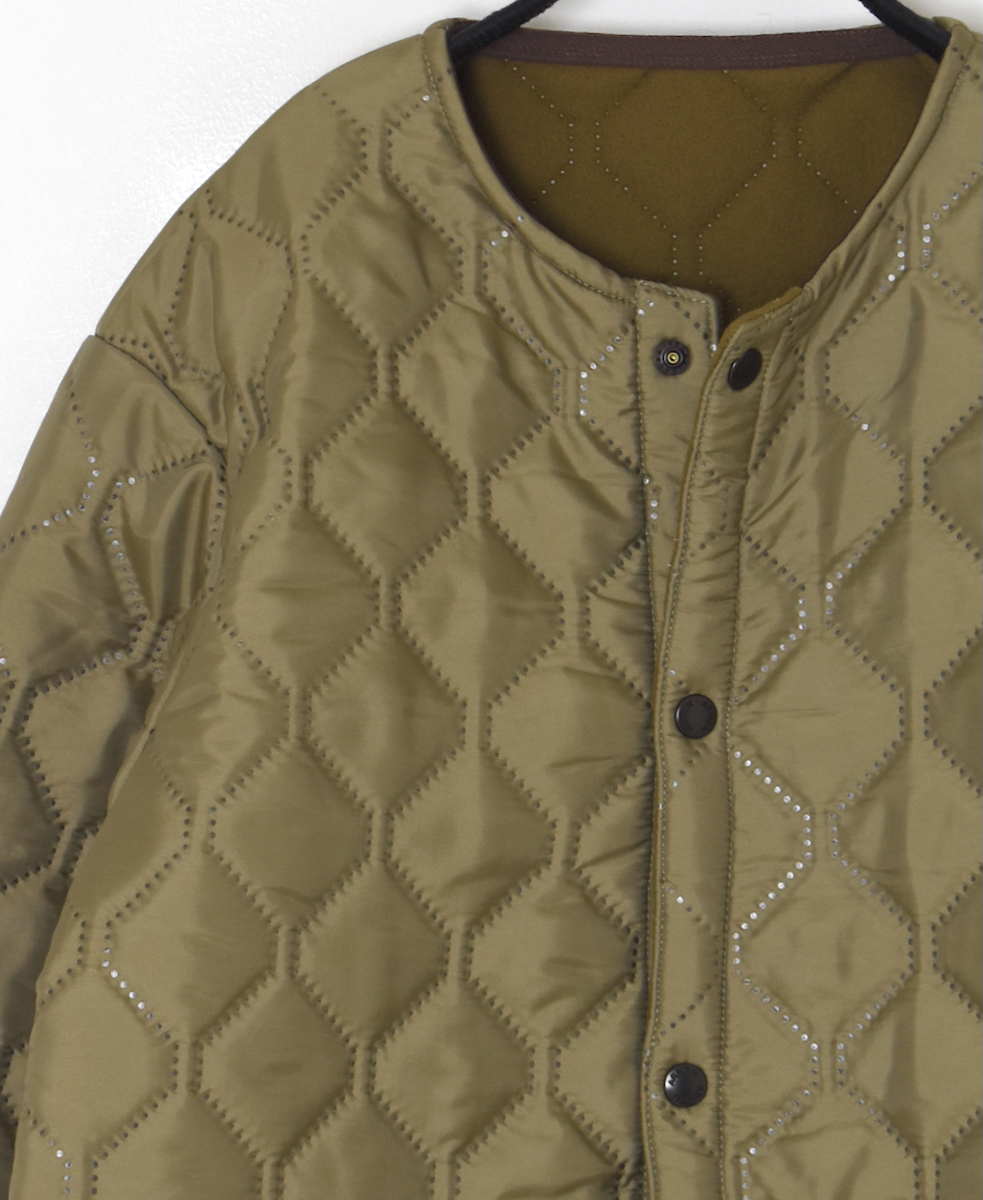 NAM2555(コート) PLAIN POLYESTER × FLEECE REVERSIBLE OVERSIZED NO COLLAR COAT