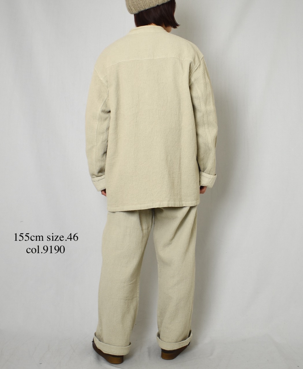 INHT2572WPD(ジャケット) WAFFLE PLAIN OVERDYE STAND COLLAR COVER ALL