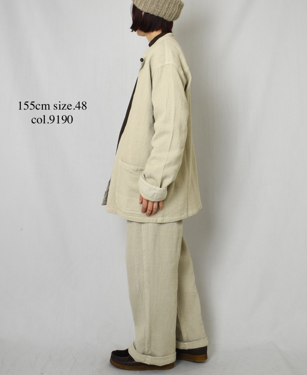 INHT2575WPD(パンツ) WAFFLE PLAIN OVERDYE EASY PANTS