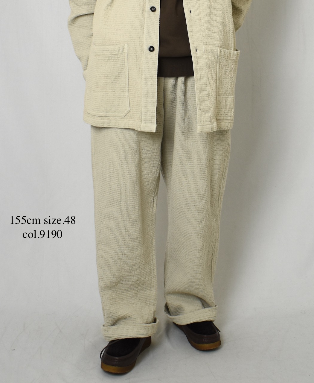 INHT2575WPD(パンツ) WAFFLE PLAIN OVERDYE EASY PANTS