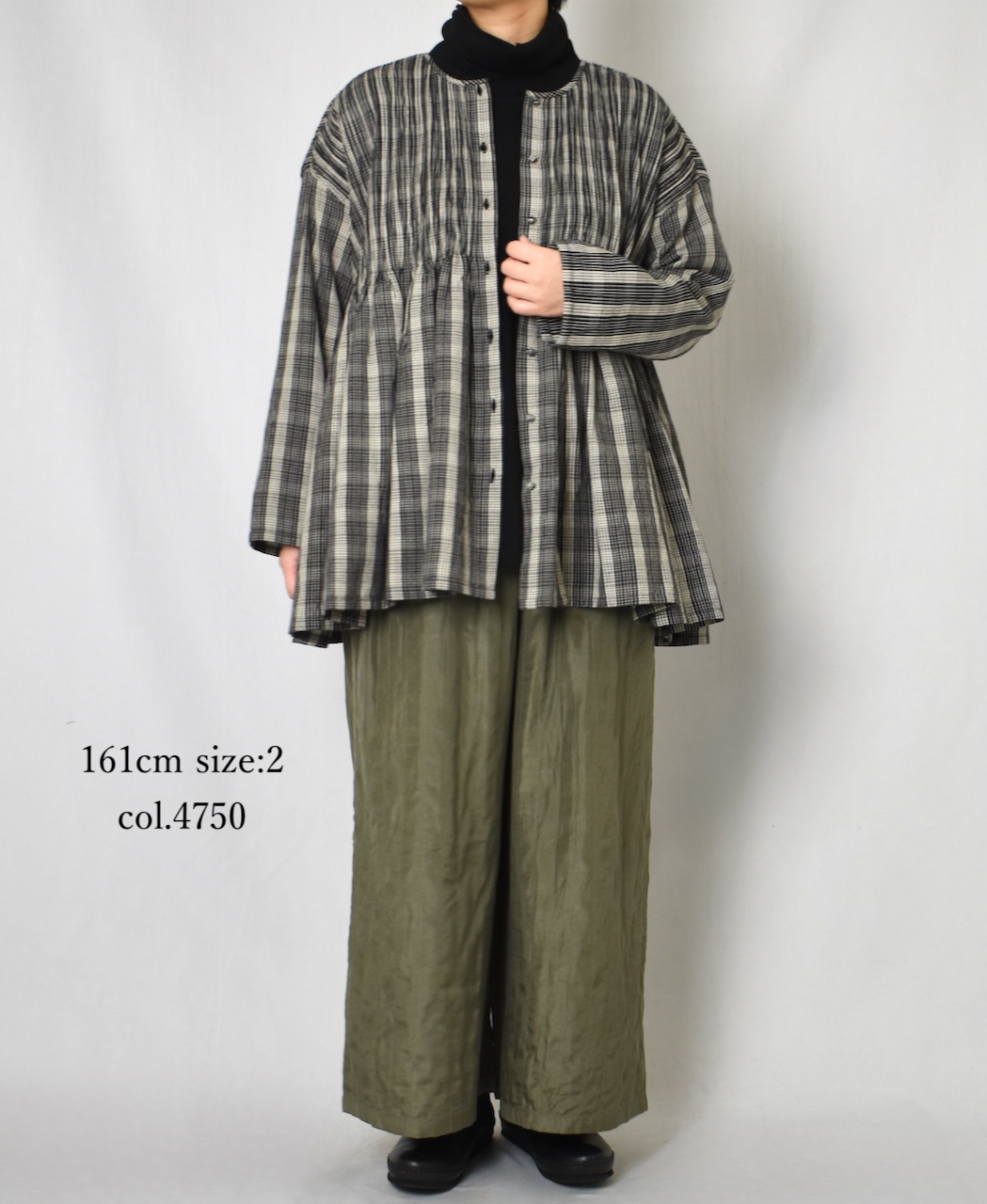 NMDS25584(パンツ) STITCHED BANGALORE SILK PLAIN EASY PANTS