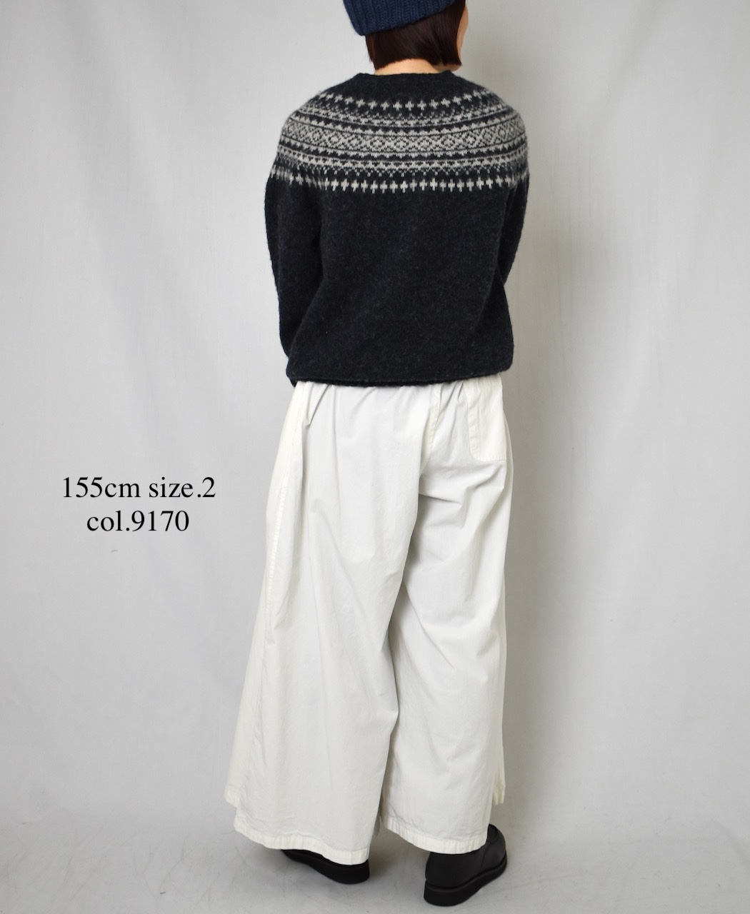 INAM2556PD(キュロット) 40s POPLIN OVER DYE WRAP CULOTTES WITH SEAM POCKET