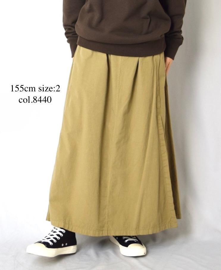 INAM2556PD(キュロット) 40s POPLIN OVER DYE WRAP CULOTTES WITH SEAM POCKET