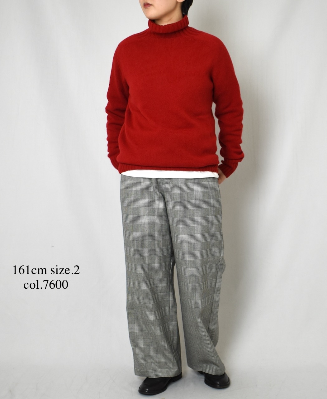 JNAMP1651 (ニット) POLO NECK SADDLE SHOULDER P/O