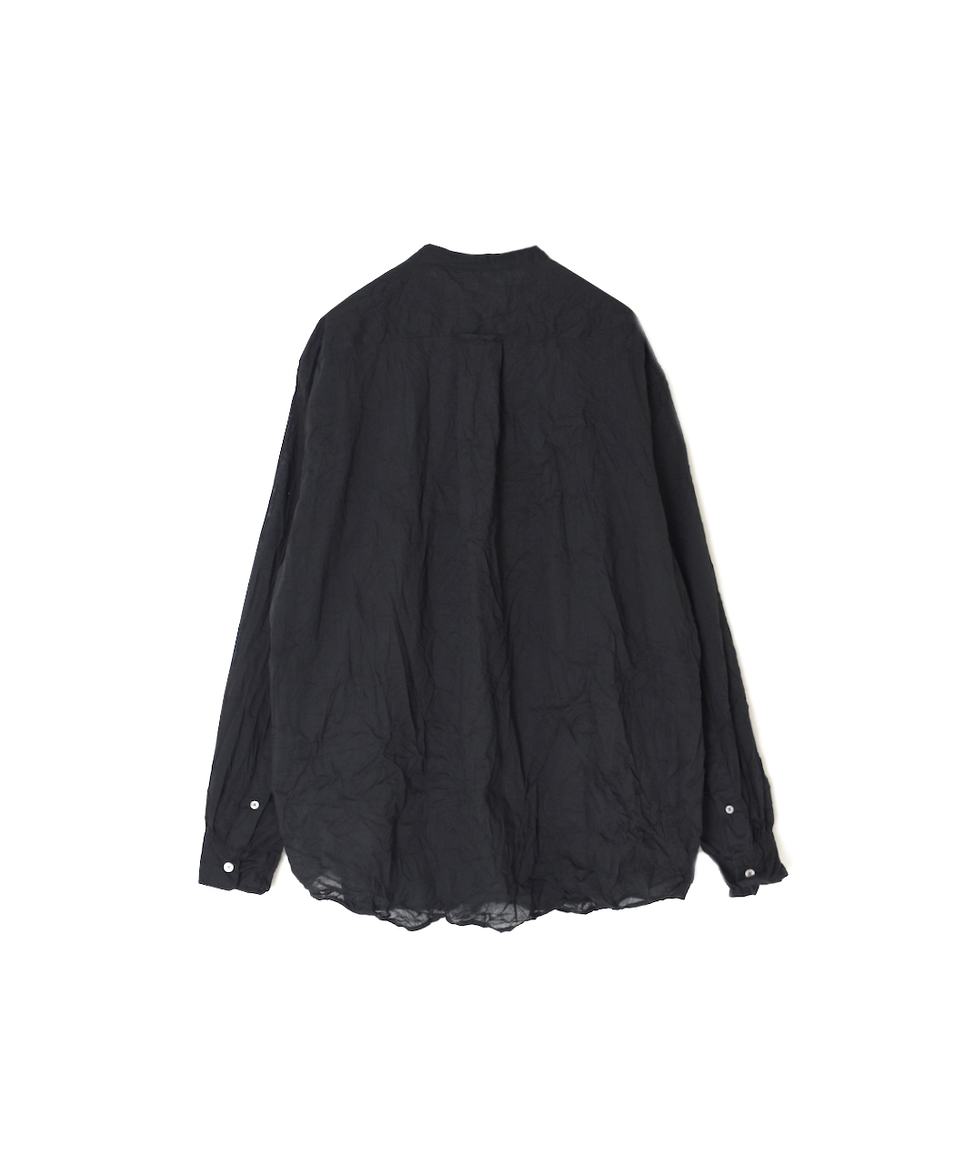 ●NVL1951CVW (シャツ) 80'S ORGANIC VOILE PLAIN(WRINKLE) BANDED COLLAR L/SL OVERDIZED SHIRT