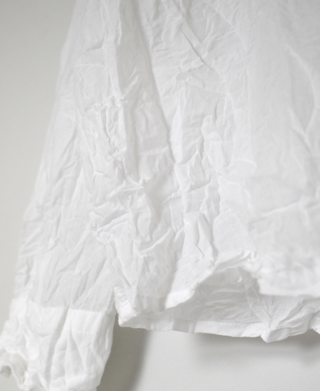 ●NVL2311CVW (シャツ) 80s ORGANIC VOILE PLAIN (WRINKLE) CREW-NECK L/SL OVERSIZED SHIRT