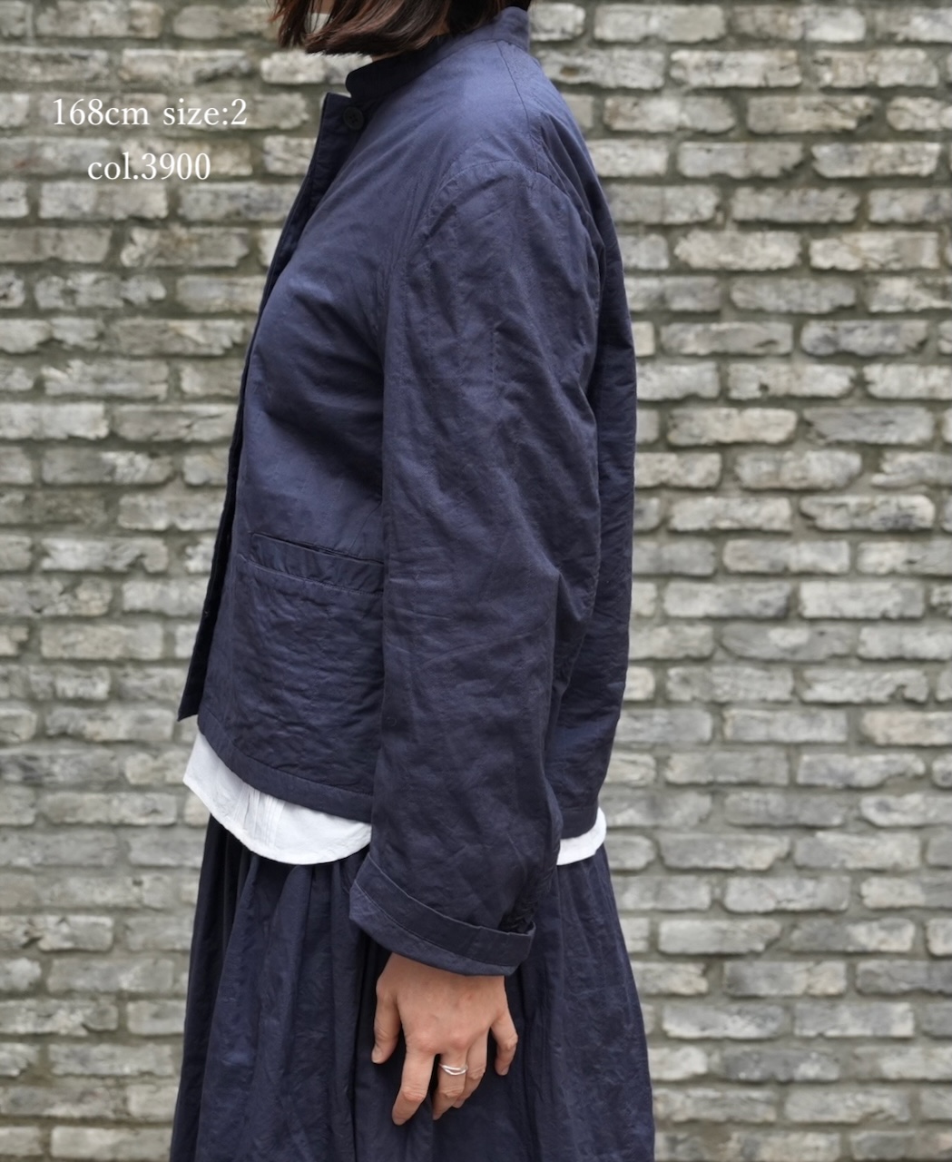 ●NMDS26211(ジャケット) 60s STITCHED ORGANIC CAMBRIC STAND COLLAR FLY FRONT JACKET