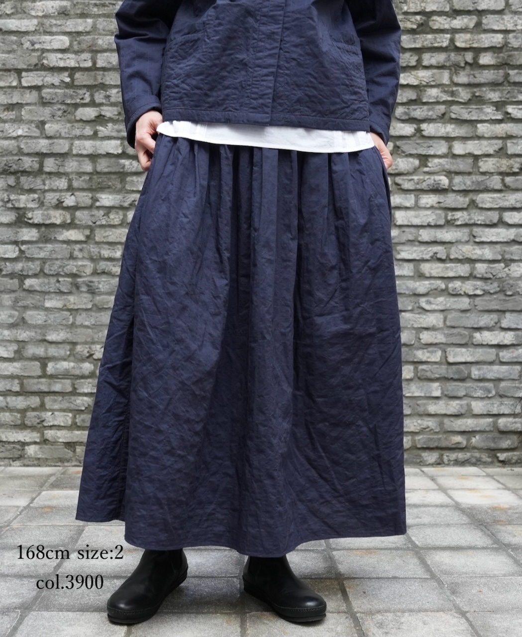 ●NMDS26213(スカート) 60s STITCHED ORGANIC CAMBRIC GATHERED SKIRT WITH LINING