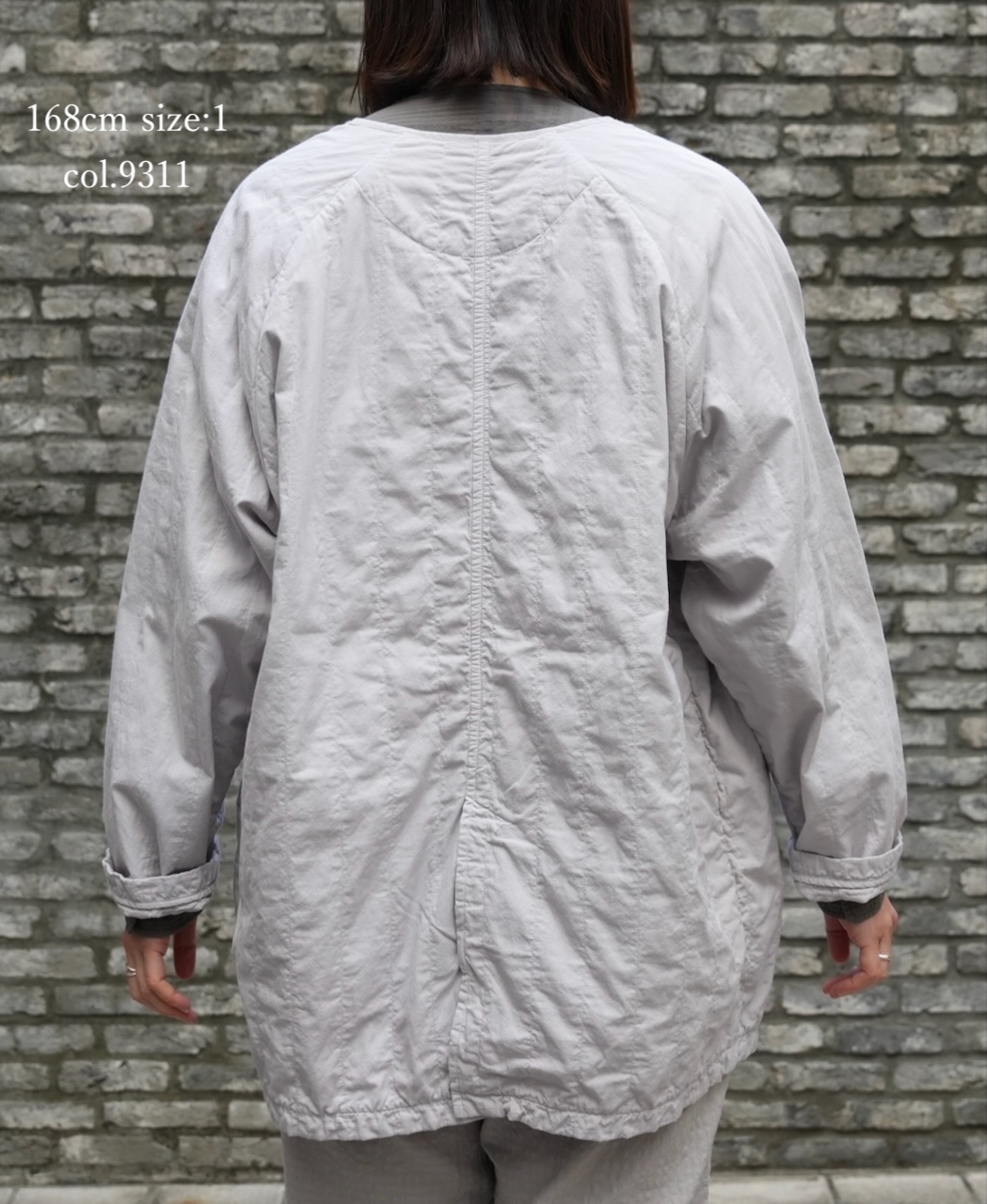 ●NMDS26202D(コート) 40s ORGANIC POPLIN(OVERDYE) RAGLAN SHORT COAT WITH VERTICAL STITCH