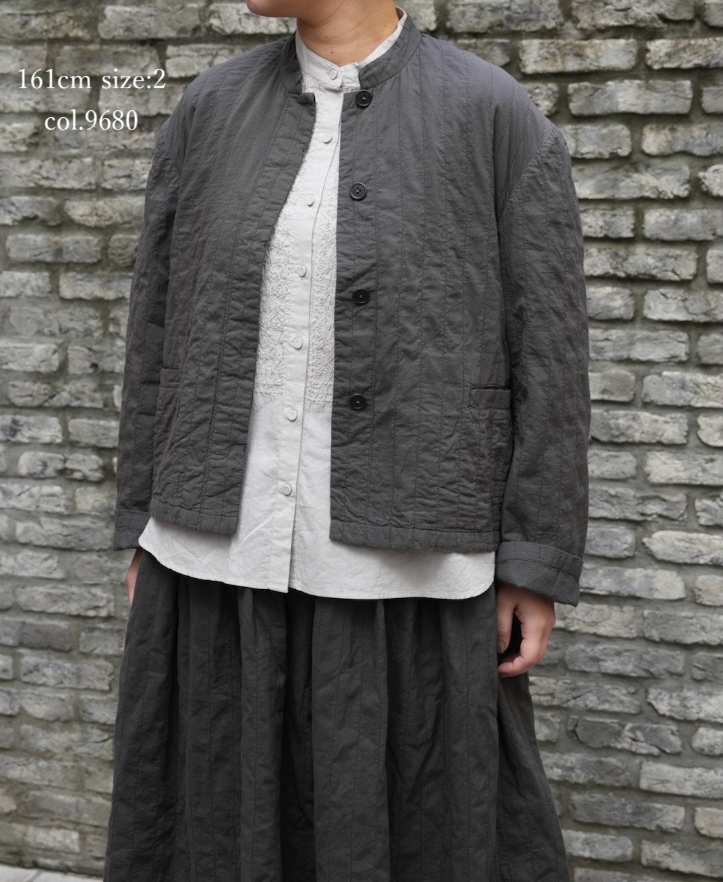 NMDS262119D(ジャケット) 60s STITCHED ORGANIC CAMBRIC STAND COLLAR FLY FRONT JACKET