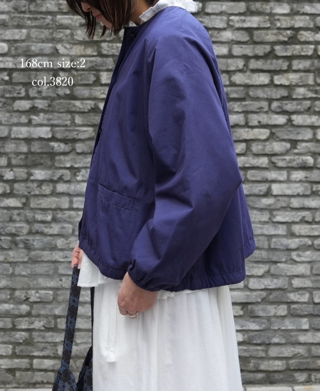 ●NMDS24633D(ジャケット) 40s ORGANIC POPLIN(OVERDYE) RAGLAN STRING JACKET