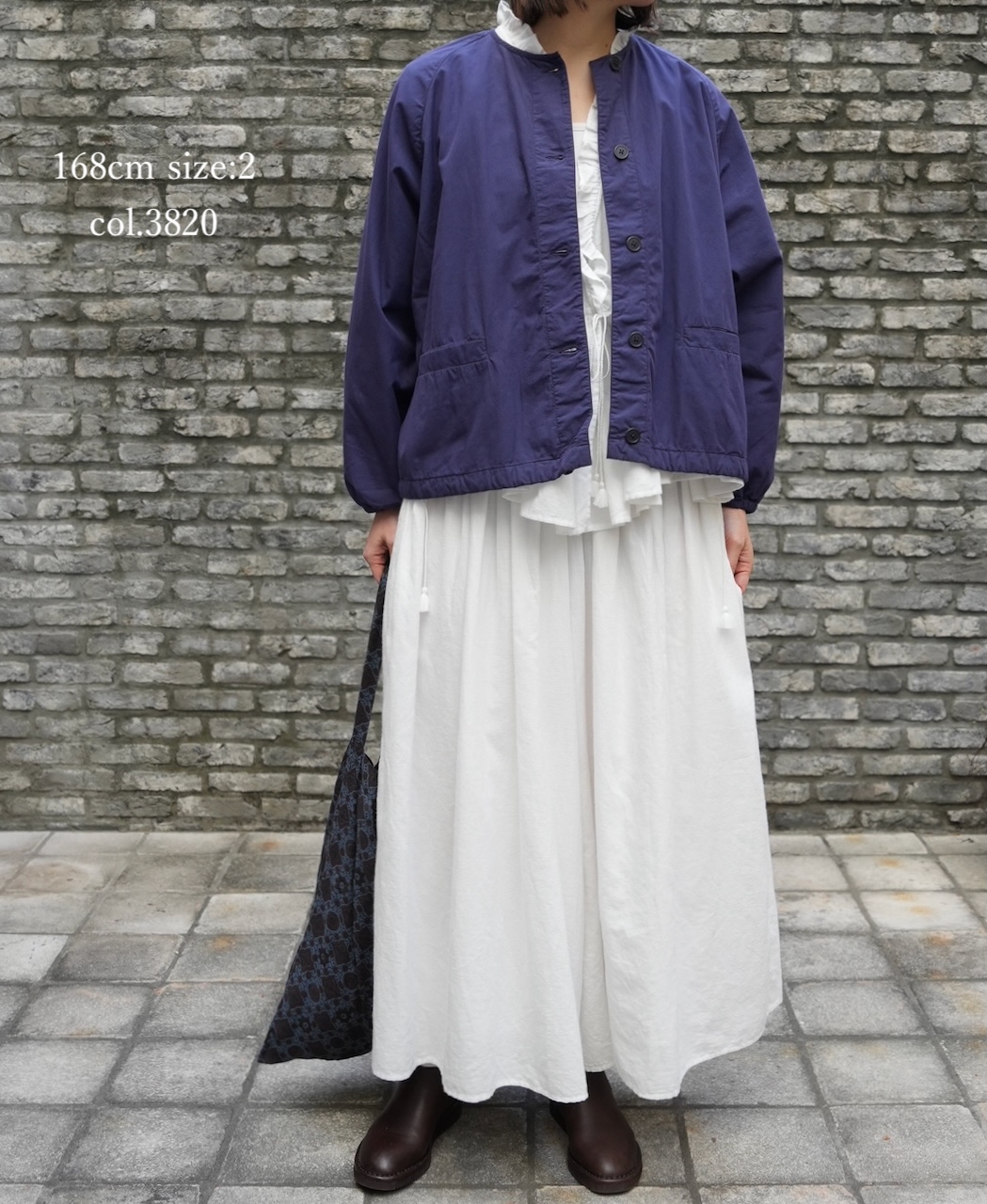 ●NMDS24633D(ジャケット) 40s ORGANIC POPLIN(OVERDYE) RAGLAN STRING JACKET