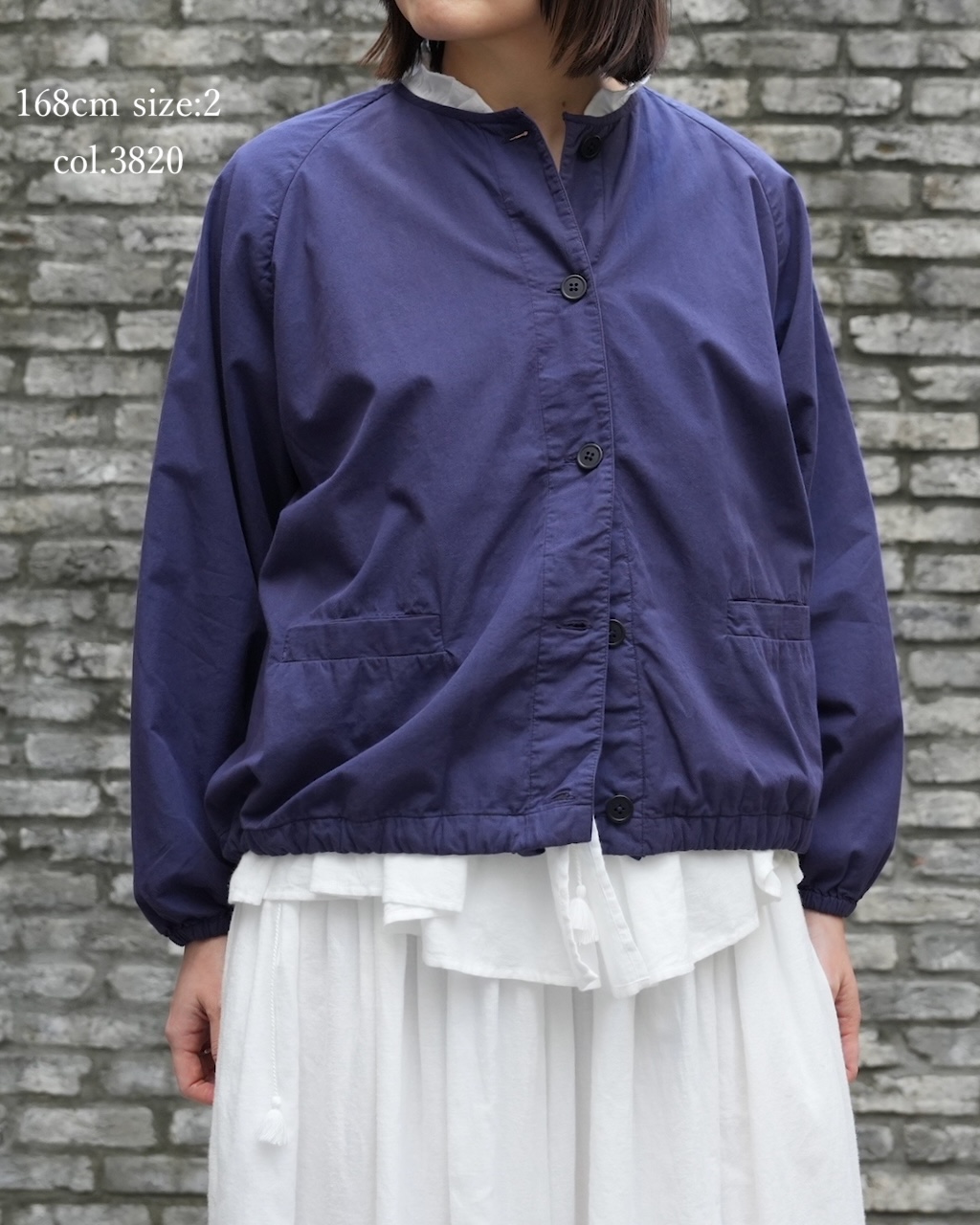 ●NMDS24633D(ジャケット) 40s ORGANIC POPLIN(OVERDYE) RAGLAN STRING JACKET