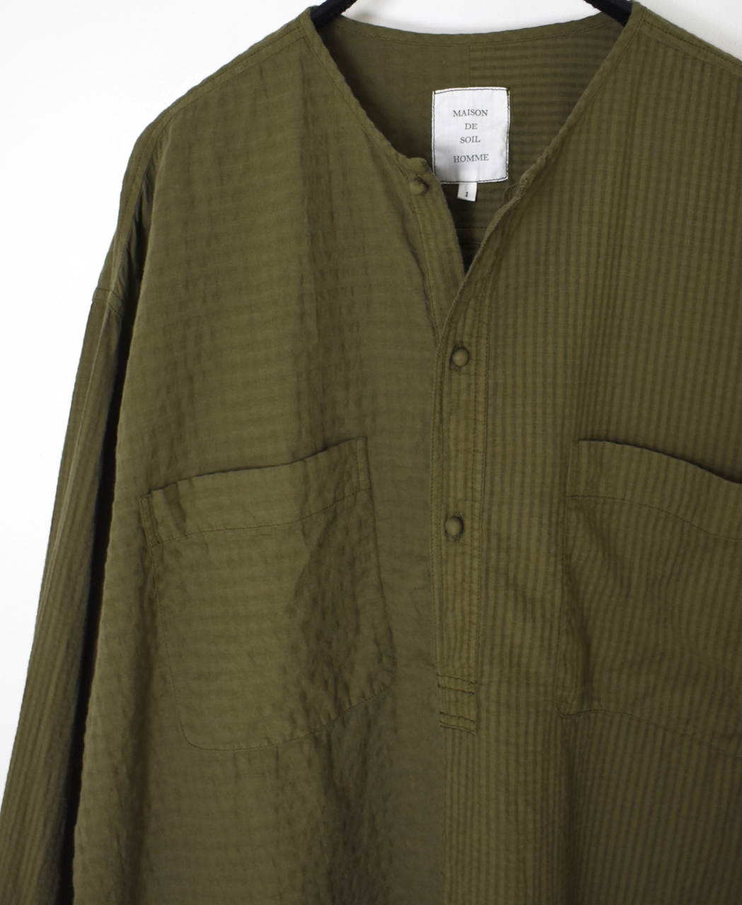 ●MDSH2601BD(シャツ) 80s ORGANIC COTTON(BIG CHECK×SMALL CHECK)OVERDYE(BALL BUTTON) PULLOVER SHIRT