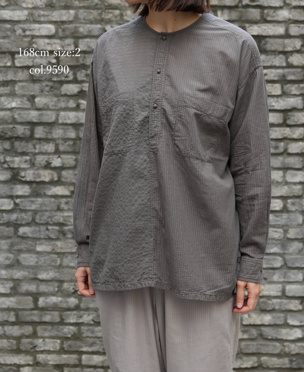 ●MDSH2601BD(シャツ) 80s ORGANIC COTTON(BIG CHECK×SMALL CHECK)OVERDYE(BALL BUTTON) PULLOVER SHIRT