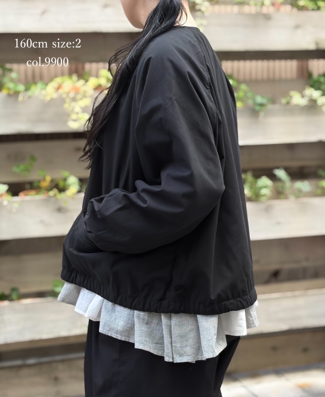 ●NMDS24633D(ジャケット) 40s ORGANIC POPLIN(OVERDYE) RAGLAN STRING JACKET