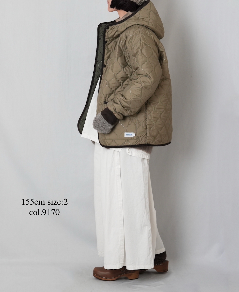 INAM2556PD(キュロット) 40s POPLIN OVER DYE WRAP CULOTTES WITH SEAM POCKET