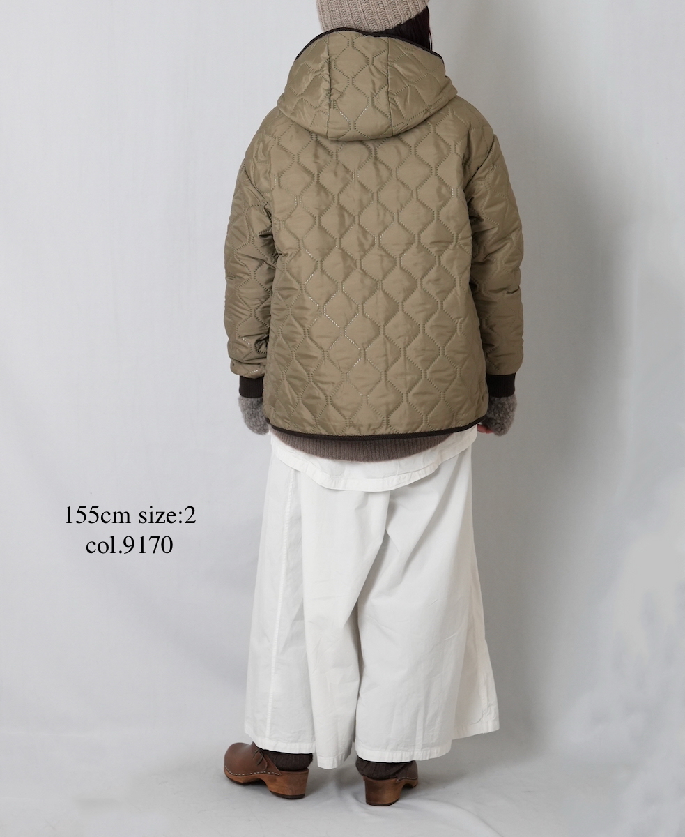INAM2556PD(キュロット) 40s POPLIN OVER DYE WRAP CULOTTES WITH SEAM POCKET